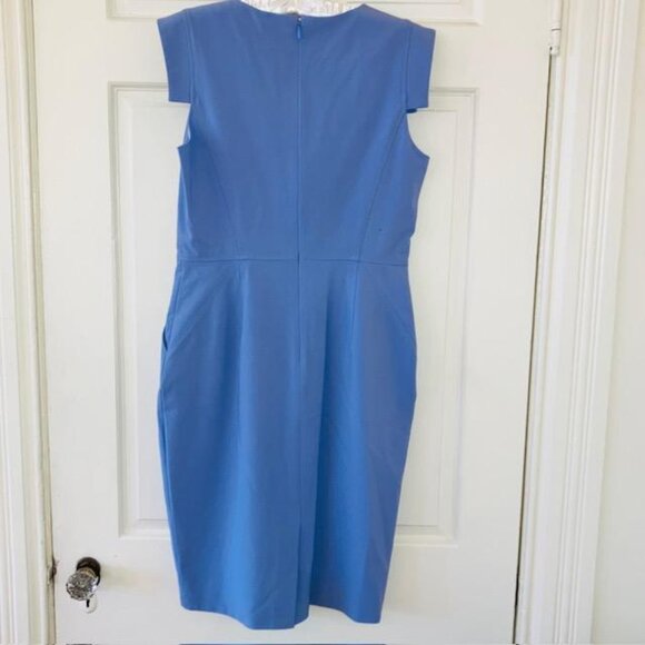 NWT J.Crew 365 Resume Sheath Periwinkle Blue Italian Stretch Wool Dress Sz 6 - Picture 3 of 11